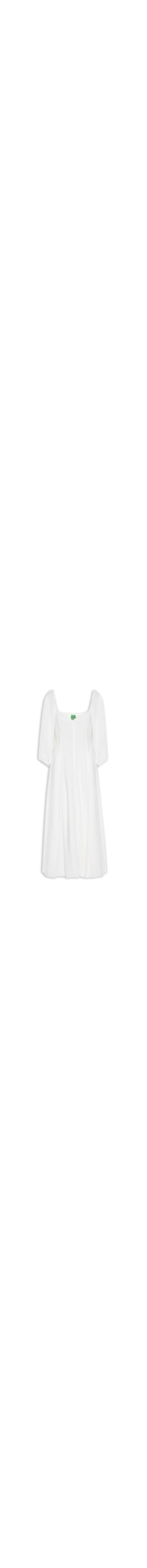 Vestido Midi Mangas Viés - Branco