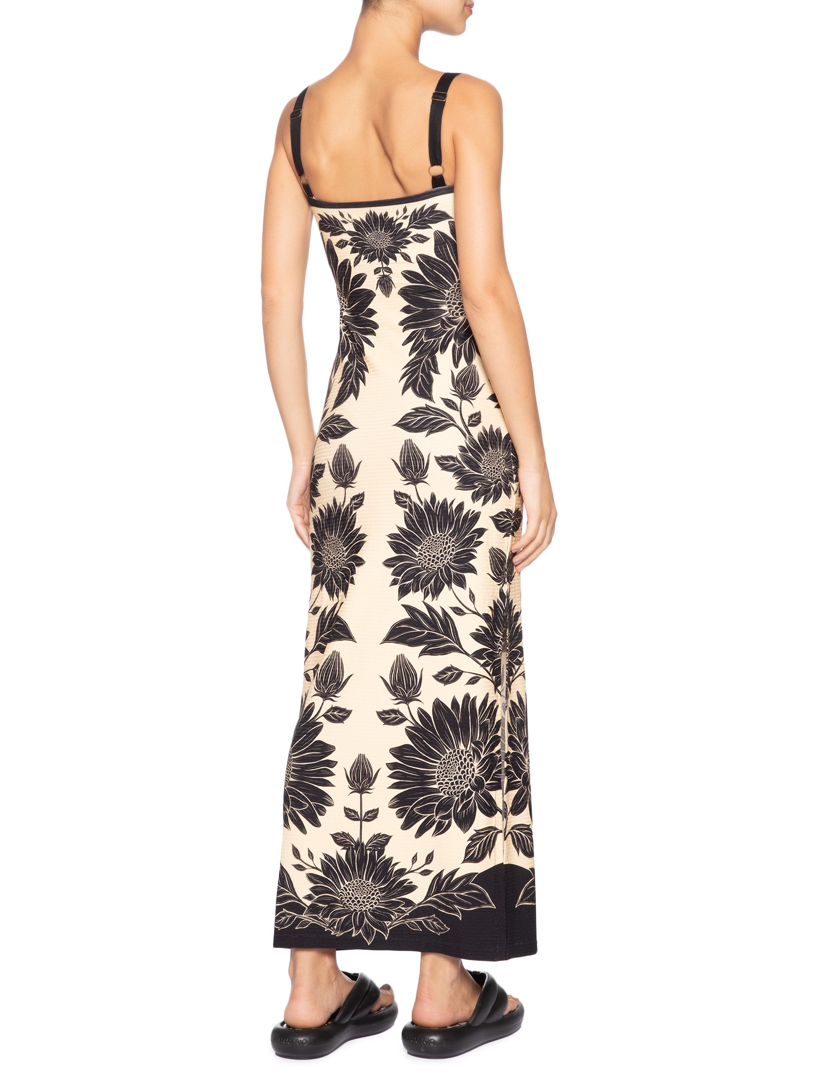 Vestido Midi Maria Lia Preto Farm