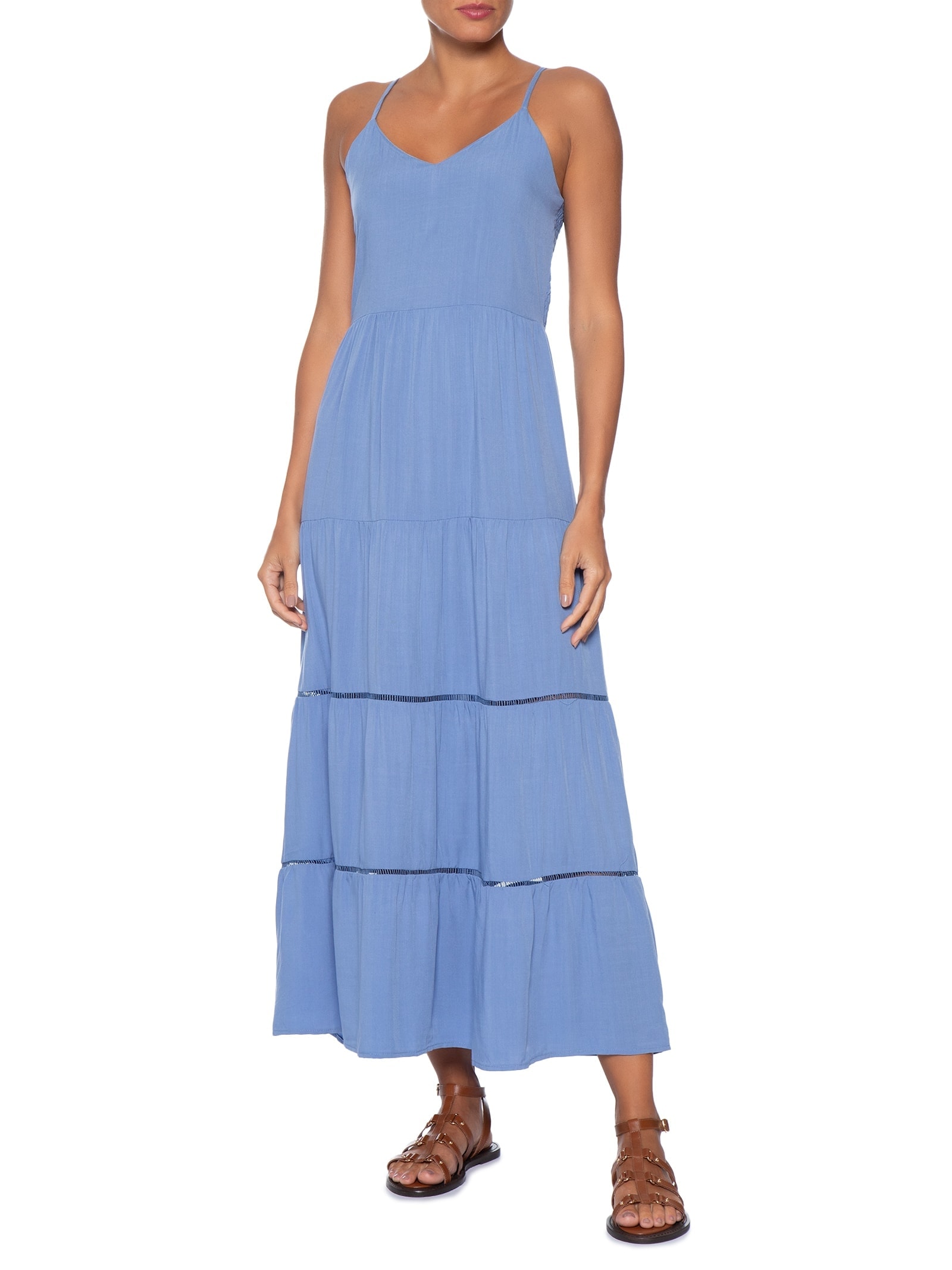 Vestido Midi Marias Azul Basiq