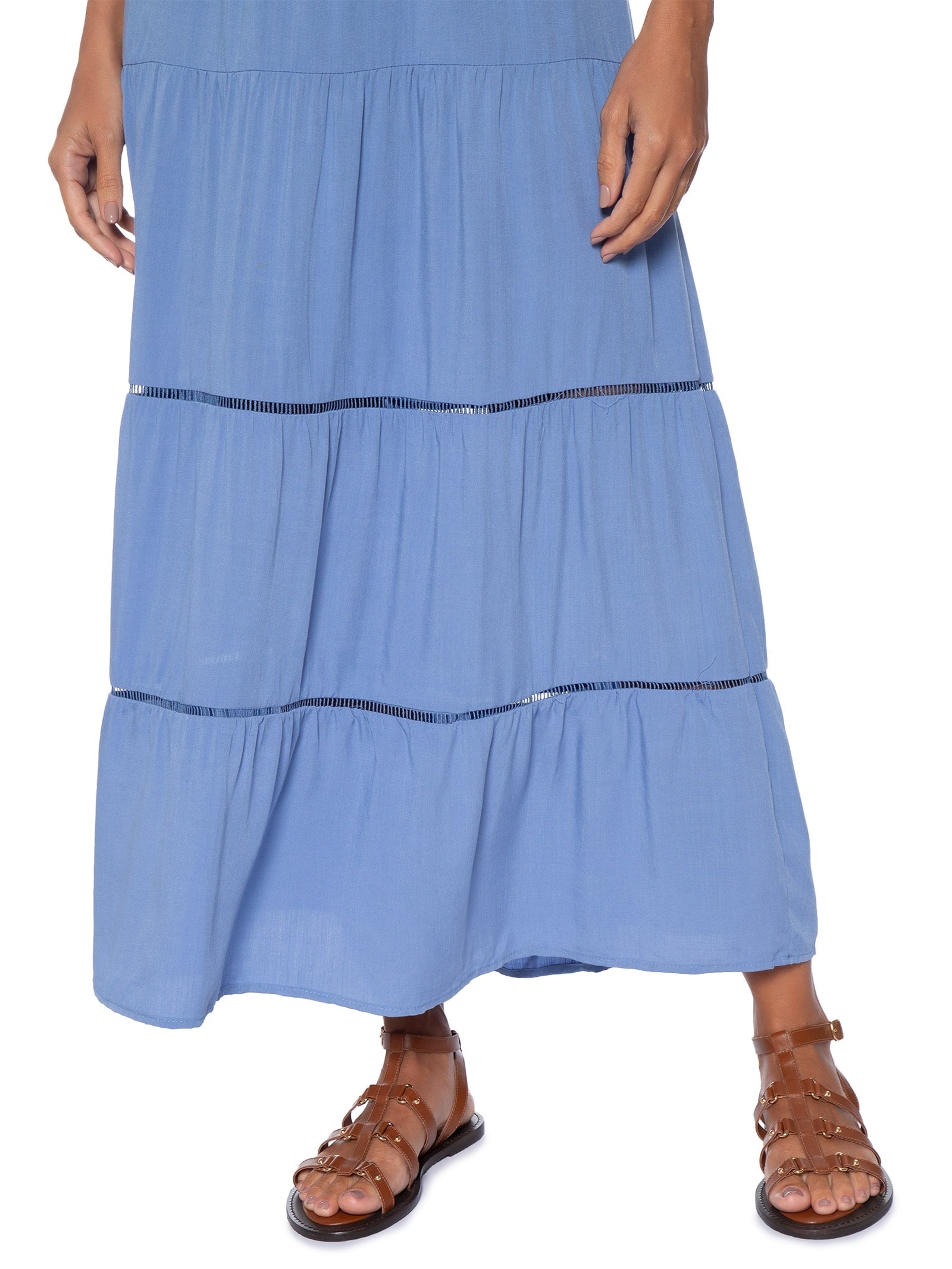 Vestido Midi Marias Azul Basiq