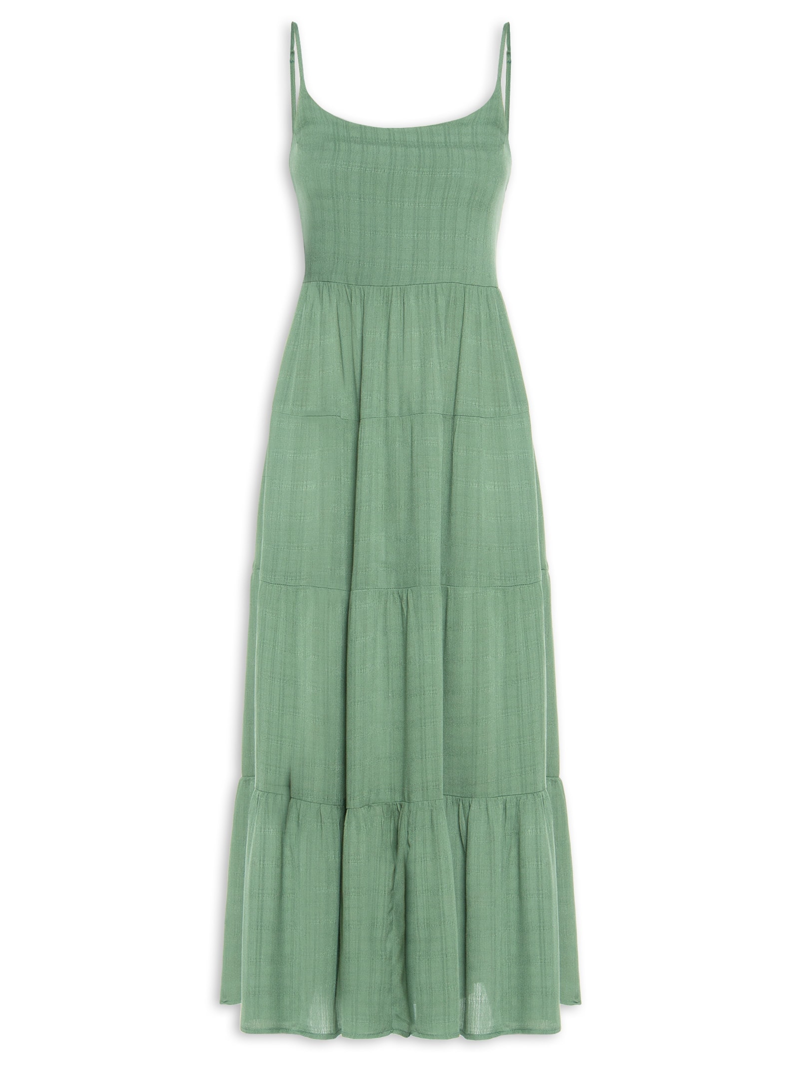 Vestido Midi Marias De Alça Verde Basiq