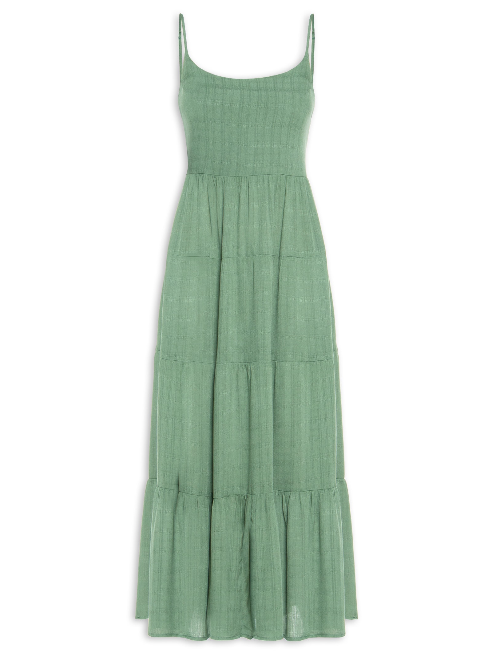 Vestido Midi Marias De Alça Verde Basiq