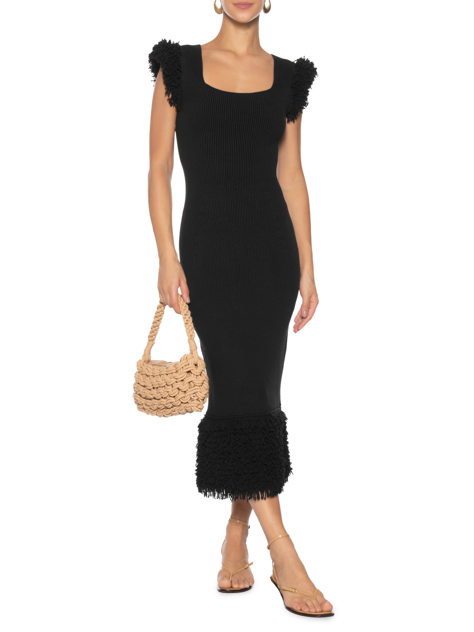 Vestido Midi Marisco Preto Anselmi