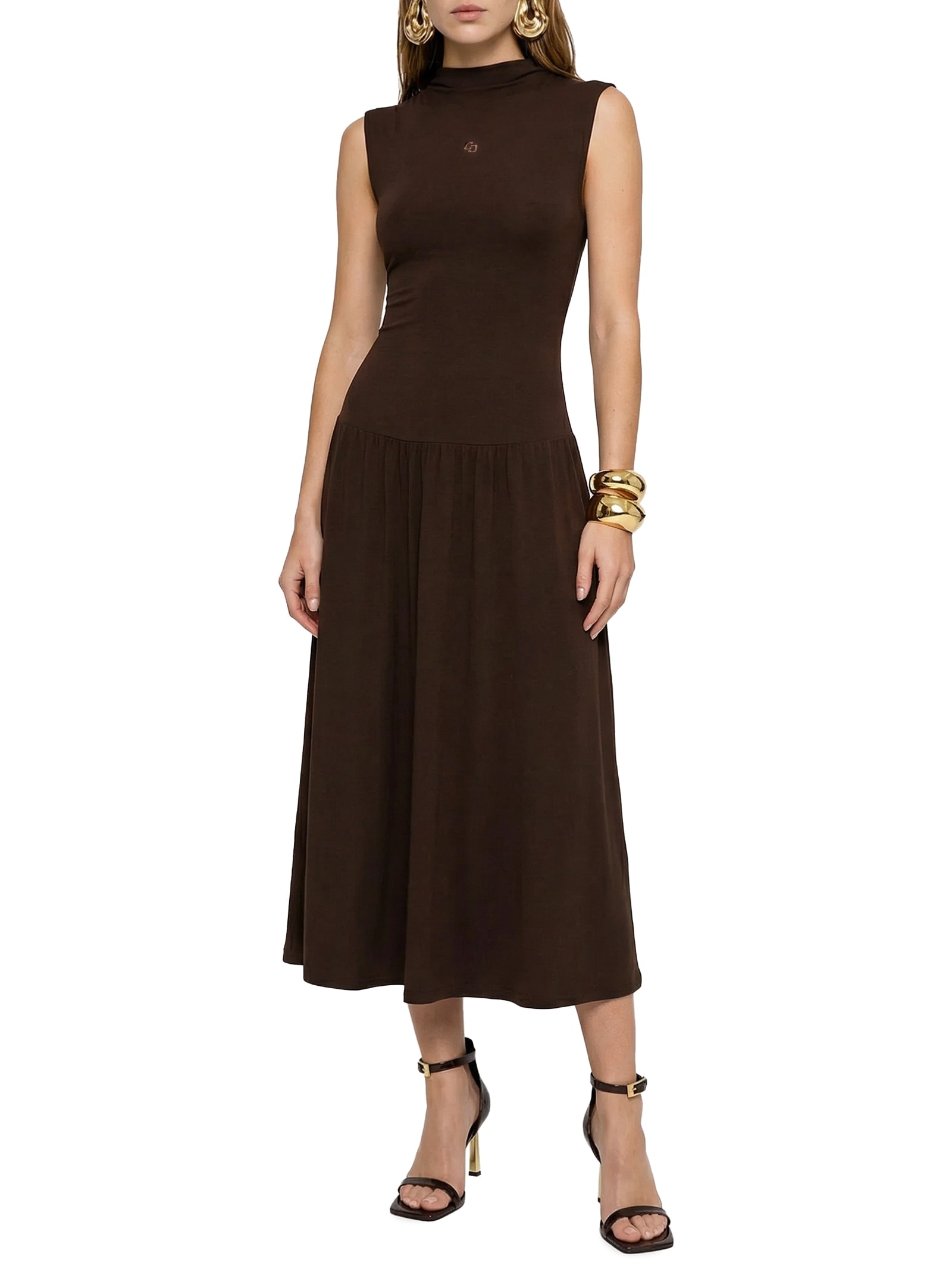 Vestido Midi Marrom Colcci