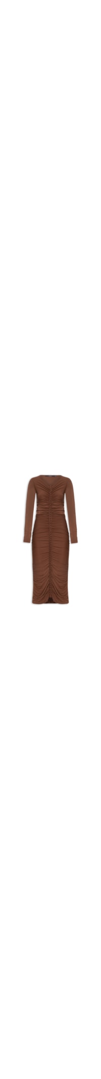 Vestido Midi - Marrom