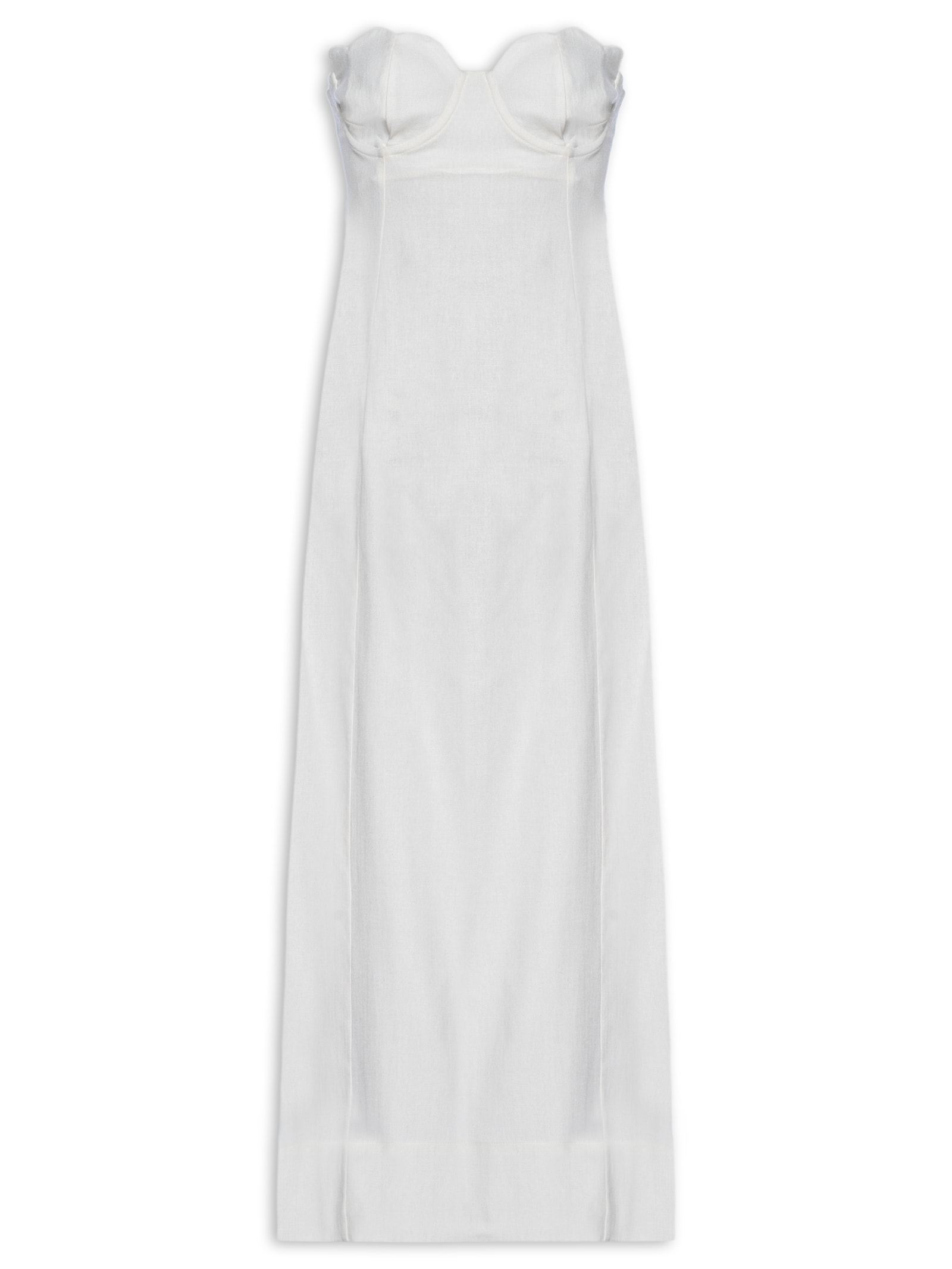 Vestido Midi Meia Taça Off White Farm