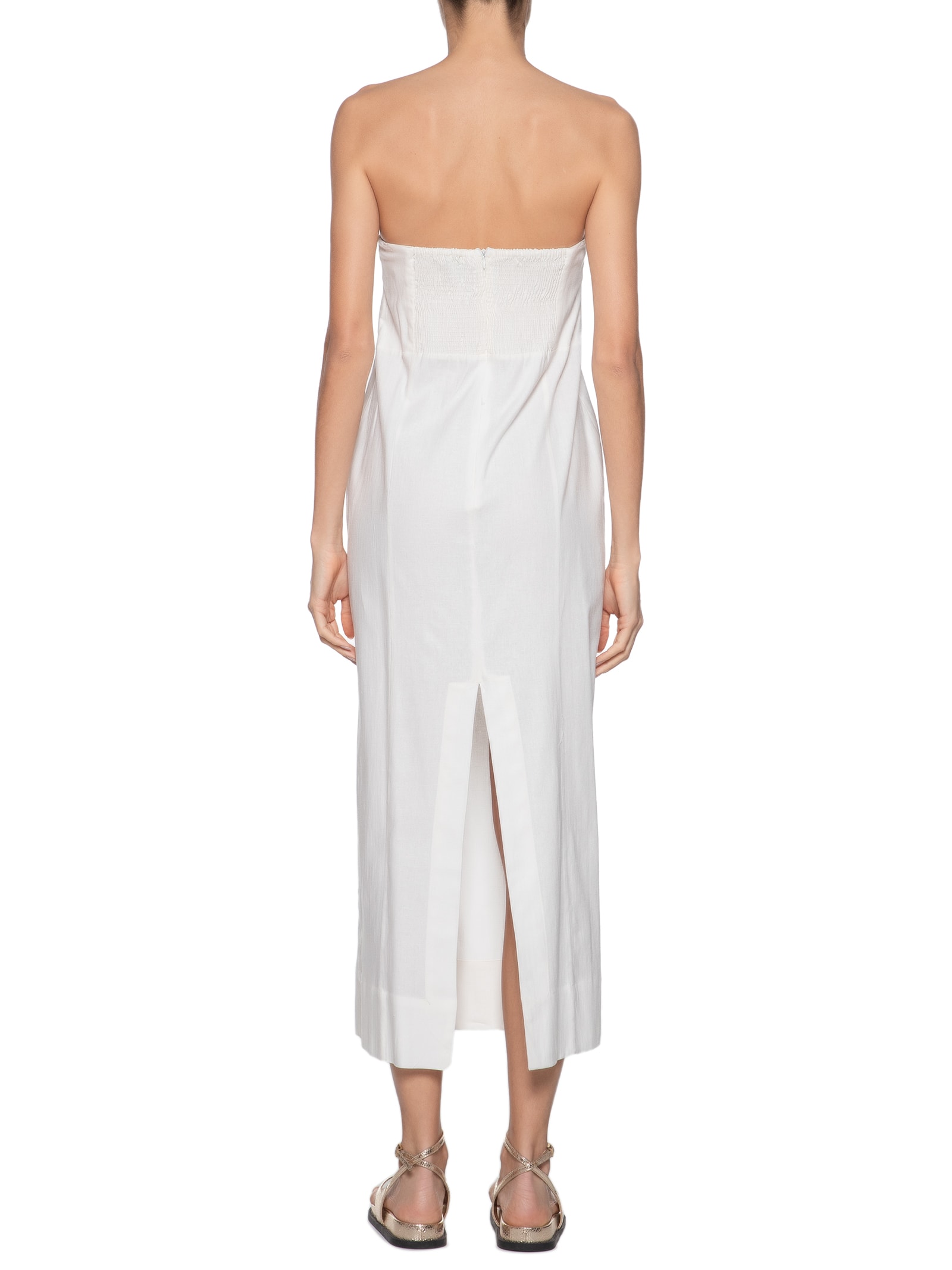 Vestido Midi Meia Taça Off White Farm