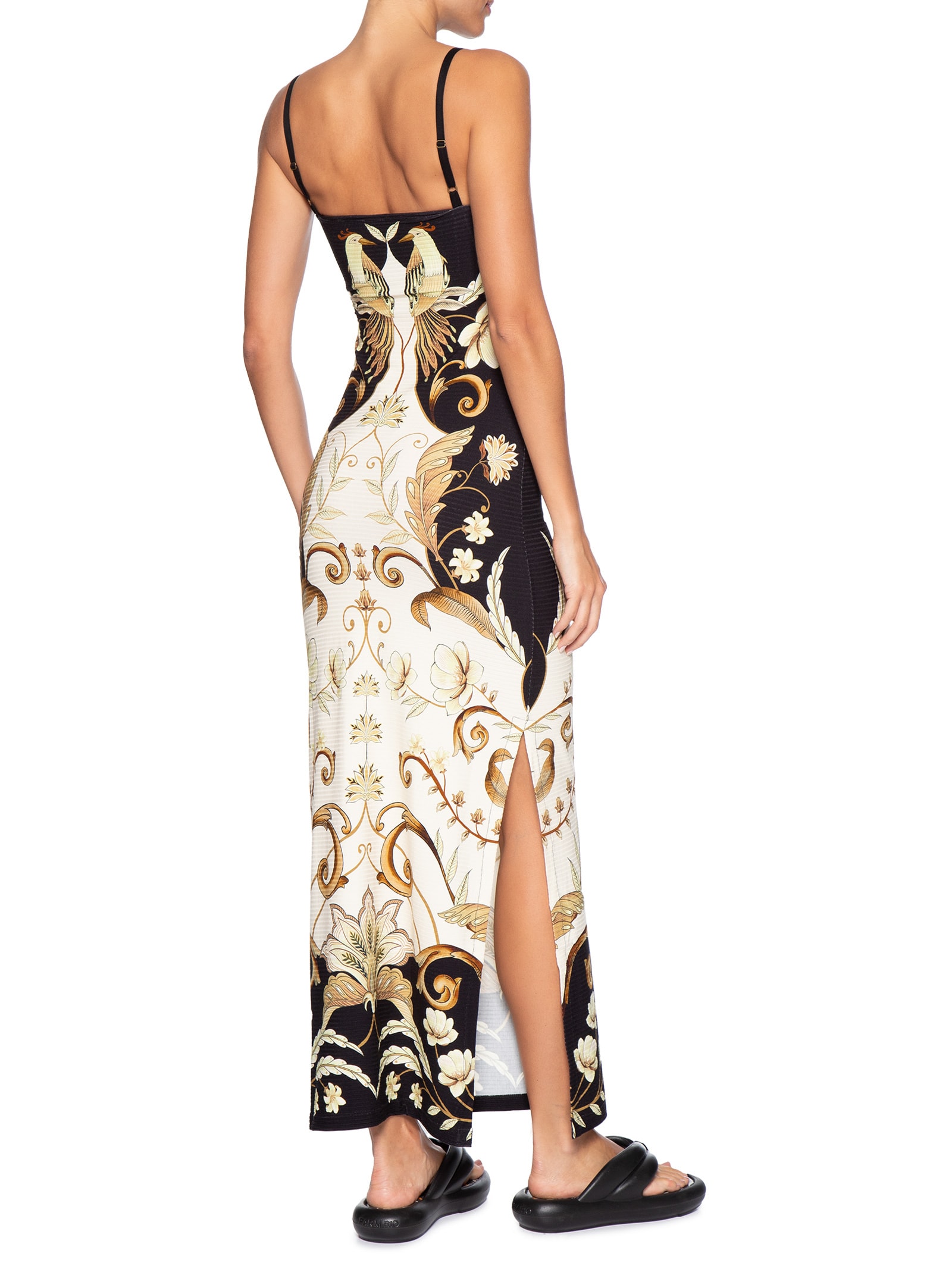 Vestido Midi Milena Preto Farm