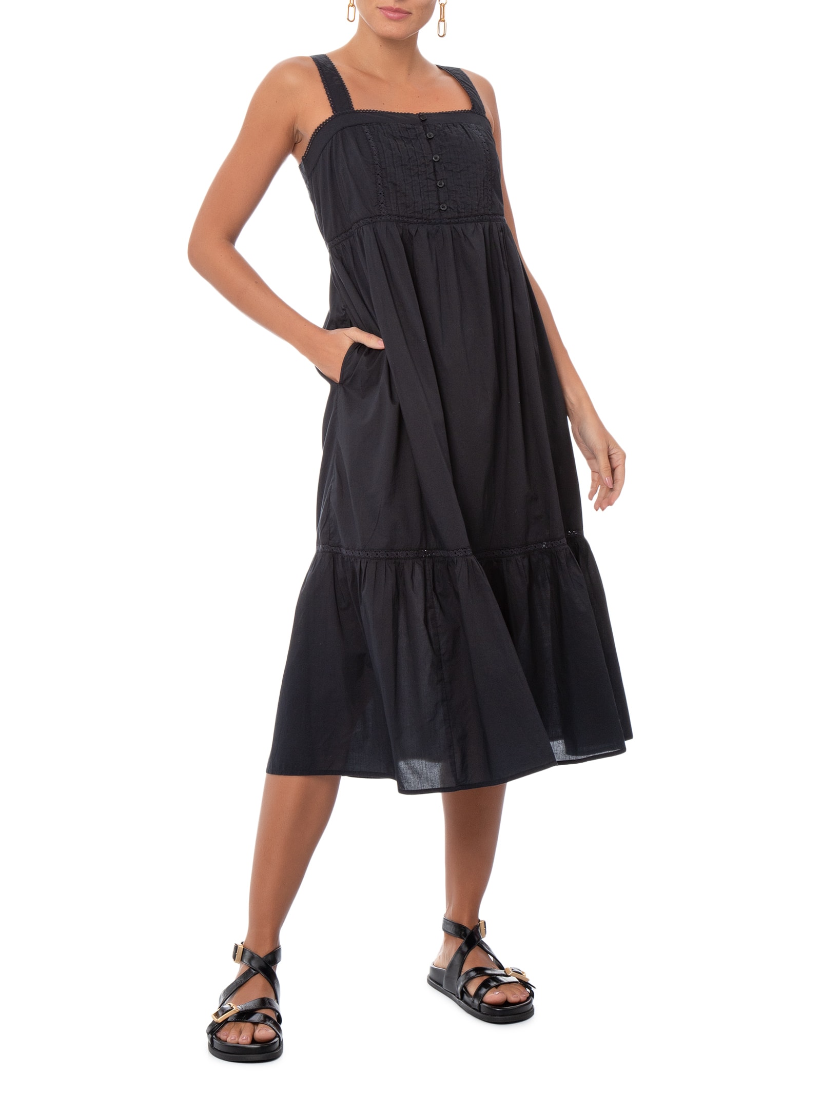 Vestido Midi Mimi Sl Preto Levi's