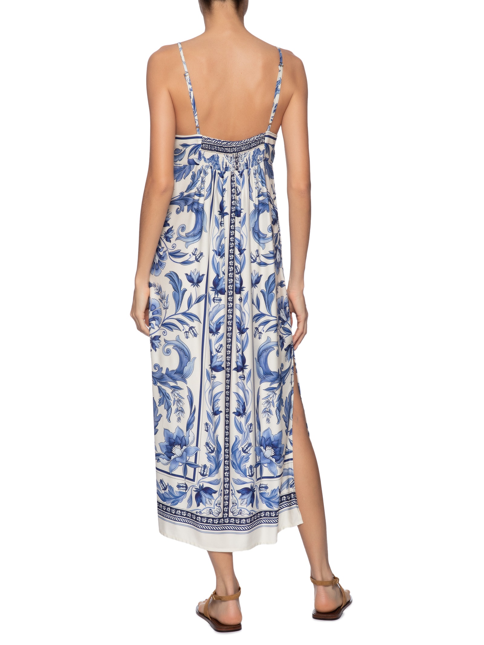 Vestido Midi Natalia Branco Farm