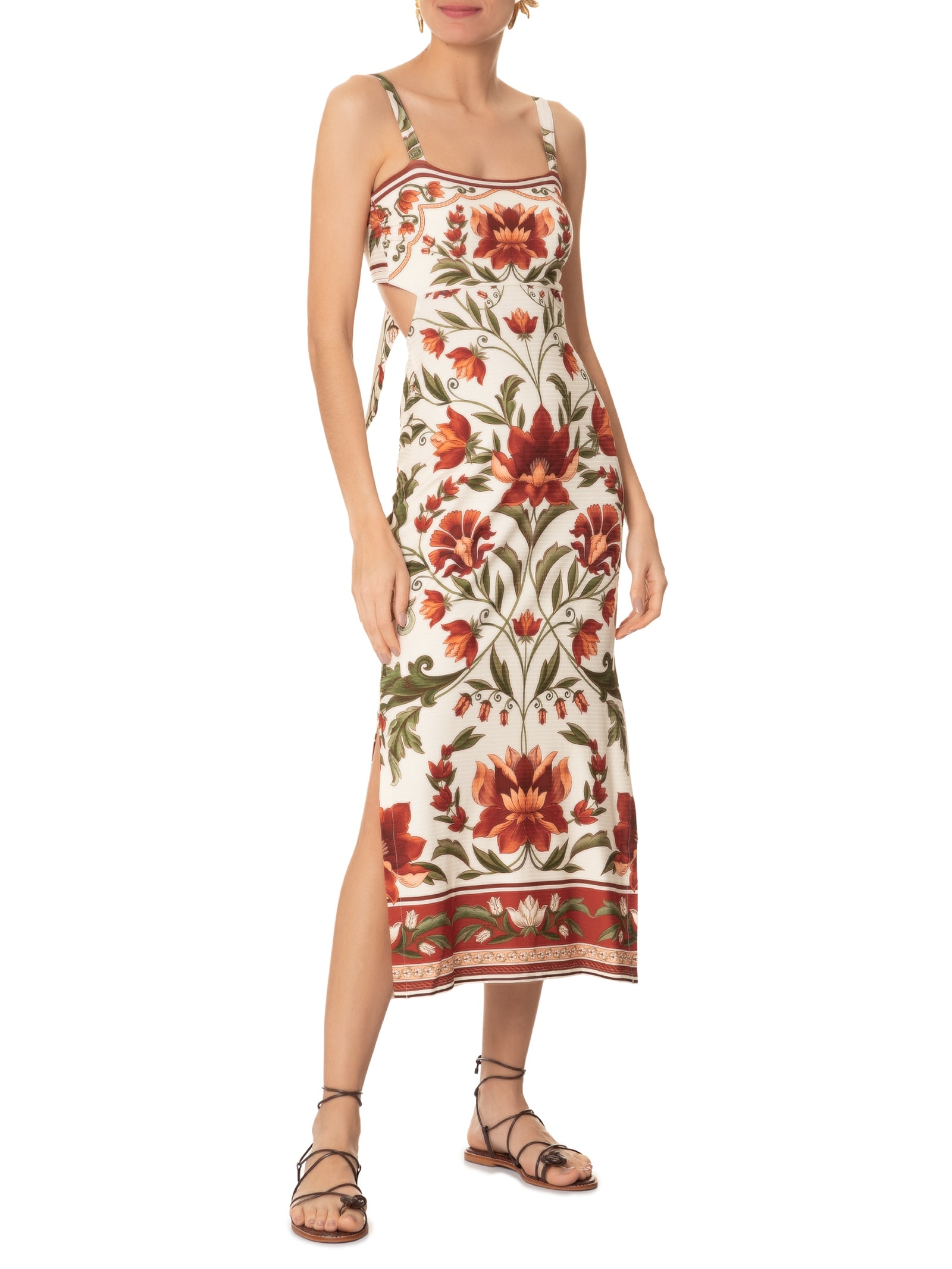 Vestido Midi Natália Off White Farm