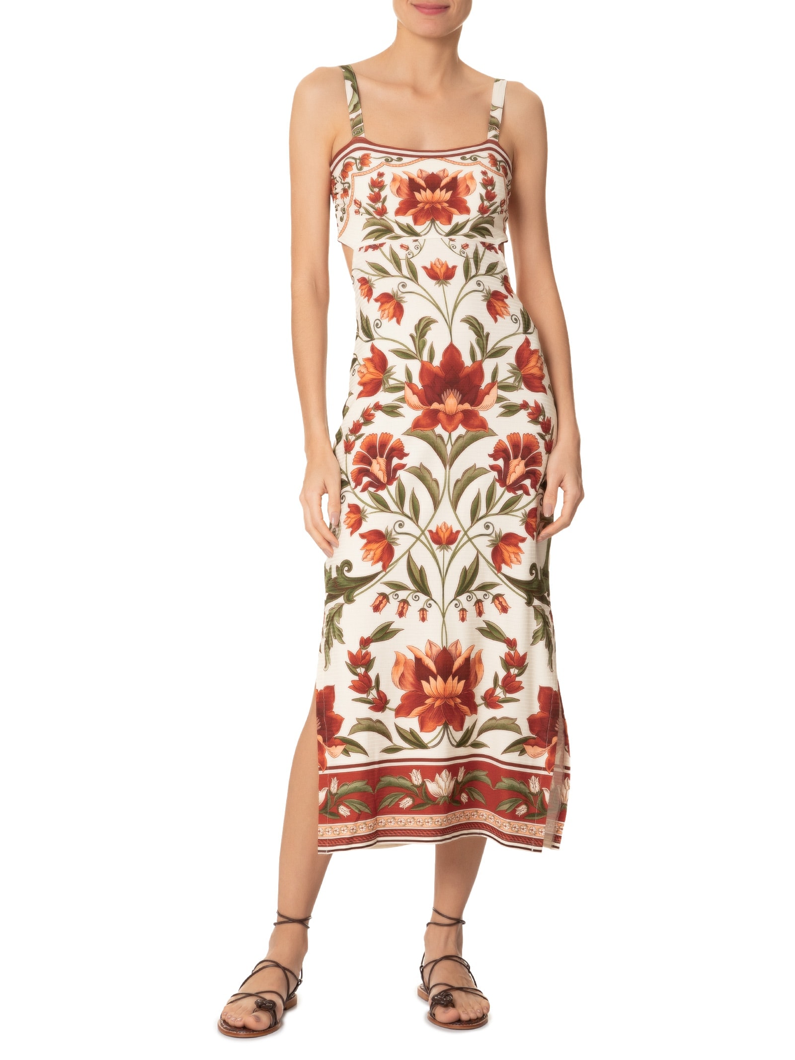 Vestido Midi Natália Off White Farm