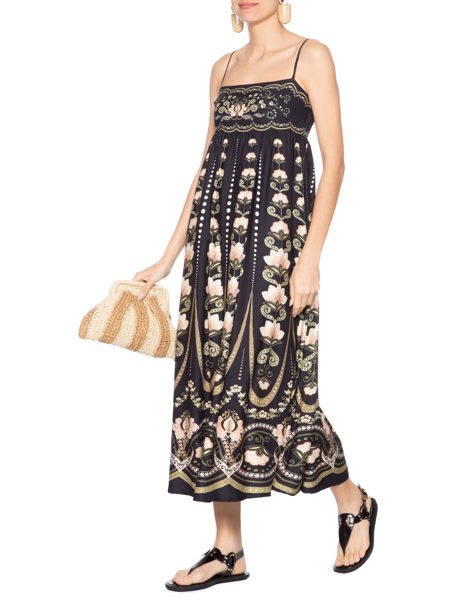 Vestido Midi Nikita Preto Farm