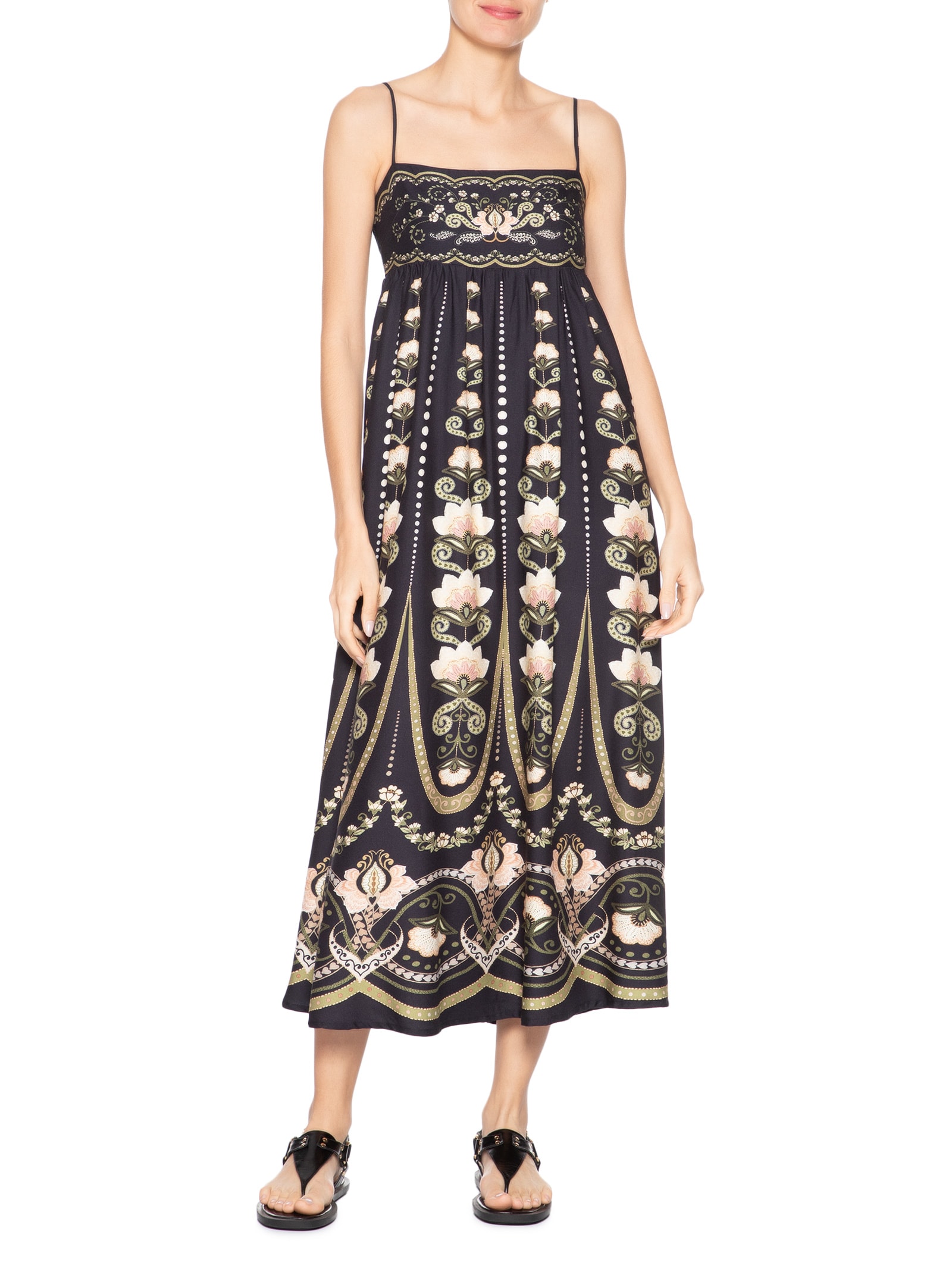 Vestido Midi Nikita Preto Farm