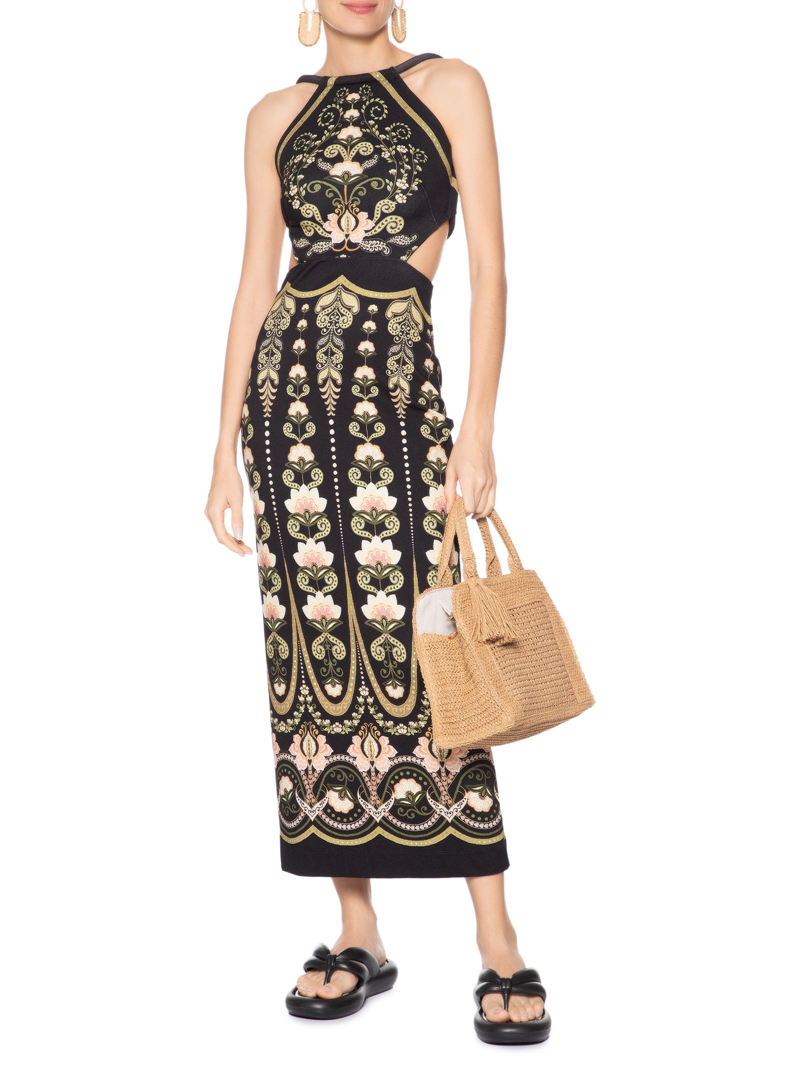 Vestido Midi Nikita Preto Farm