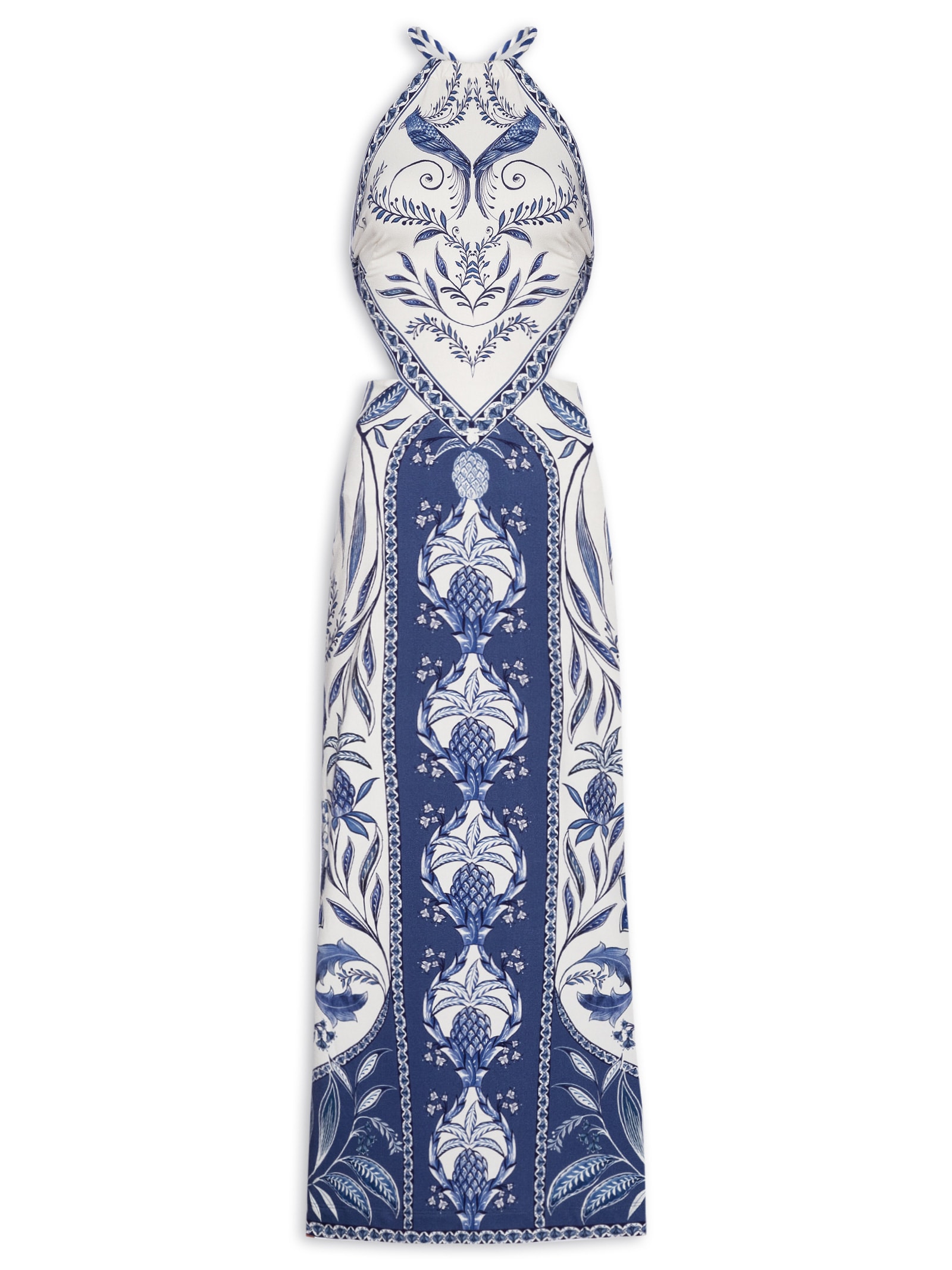 Vestido Midi Nina Branco Farm