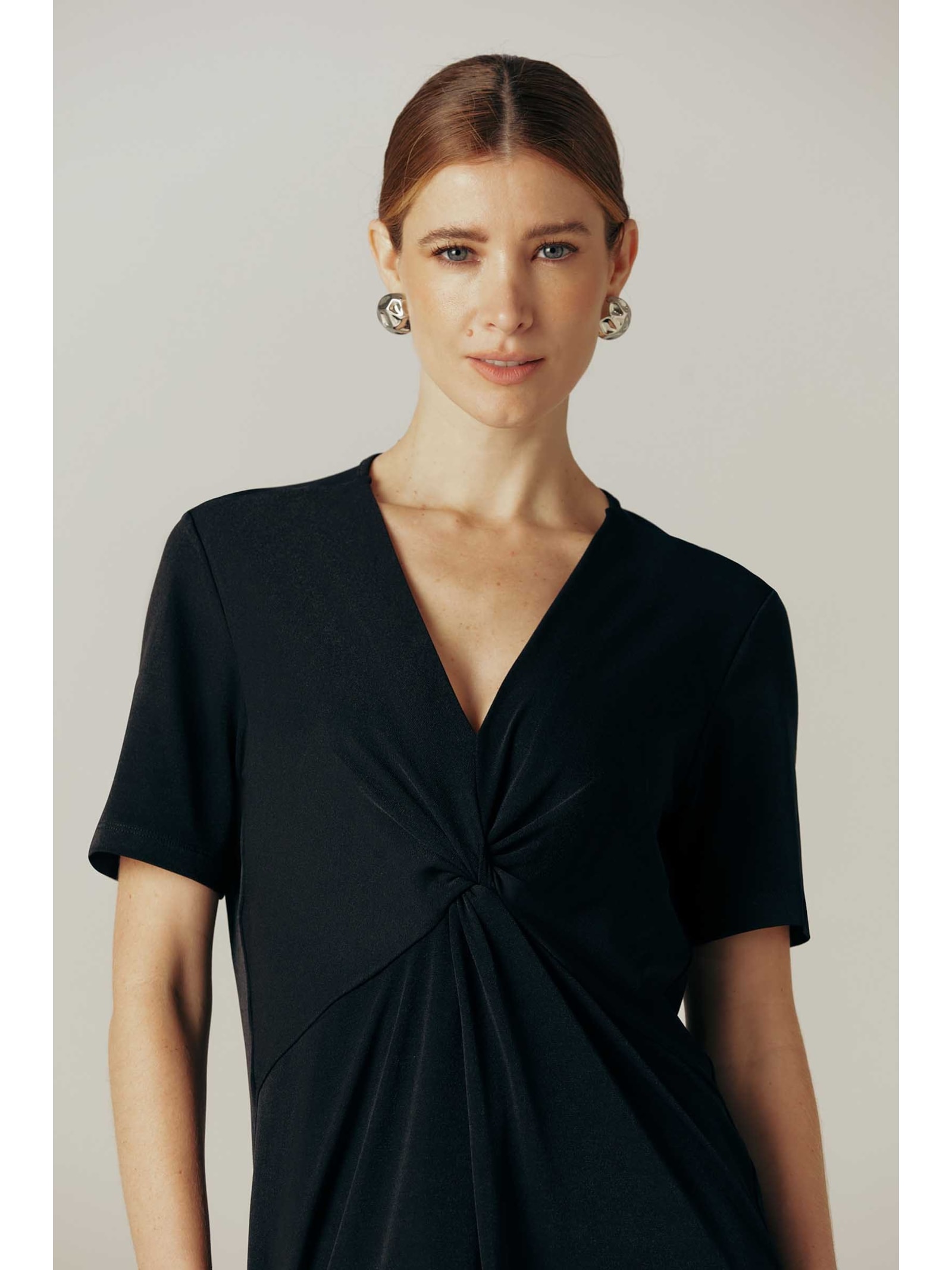 Vestido Midi Nó Preto Cristina Yogini