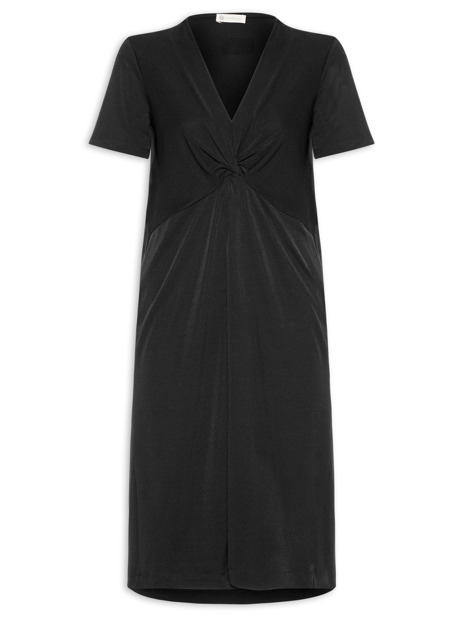 Vestido Midi Nó Preto Cristina Yogini