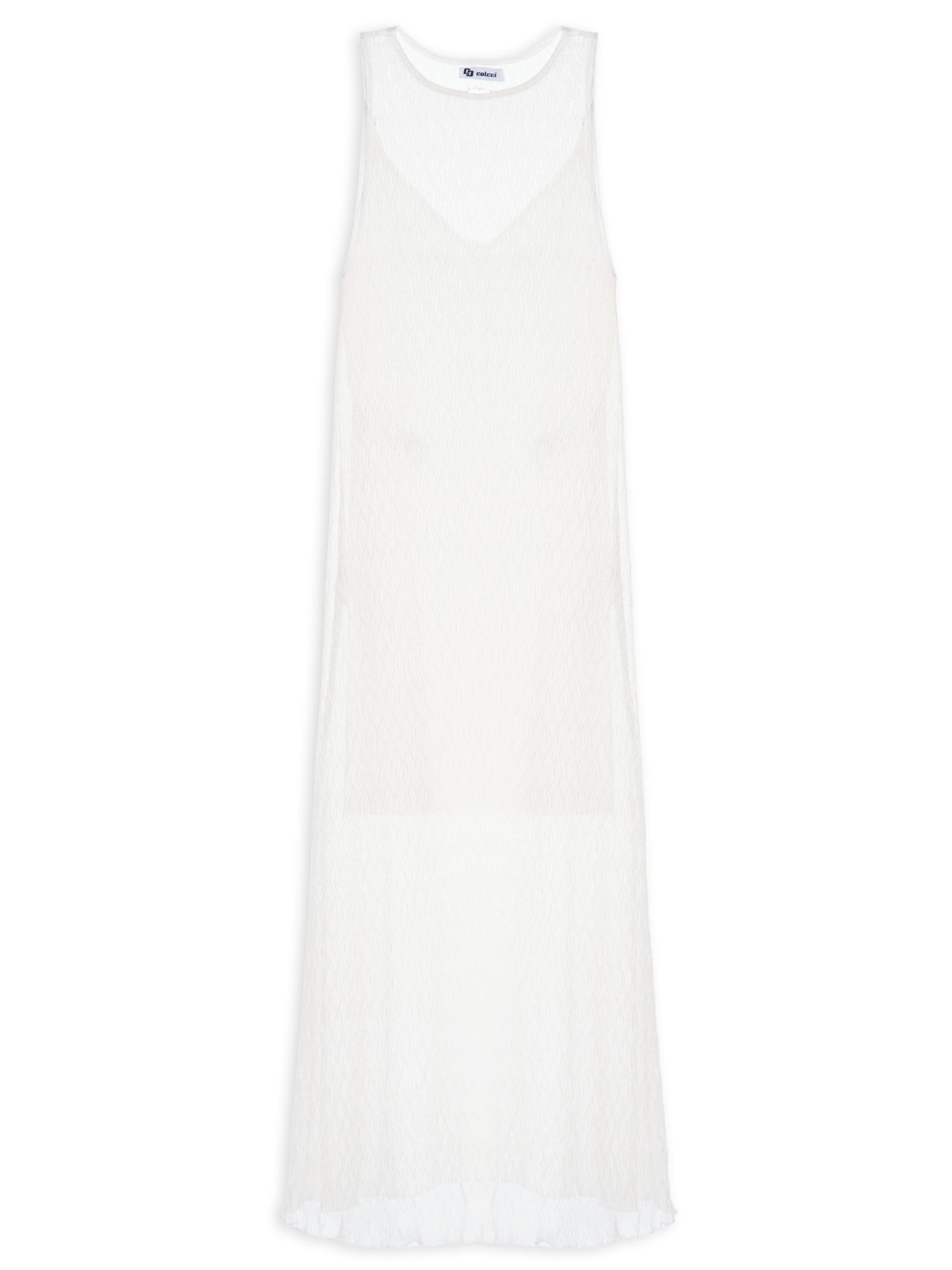 Vestido Midi Off White Colcci