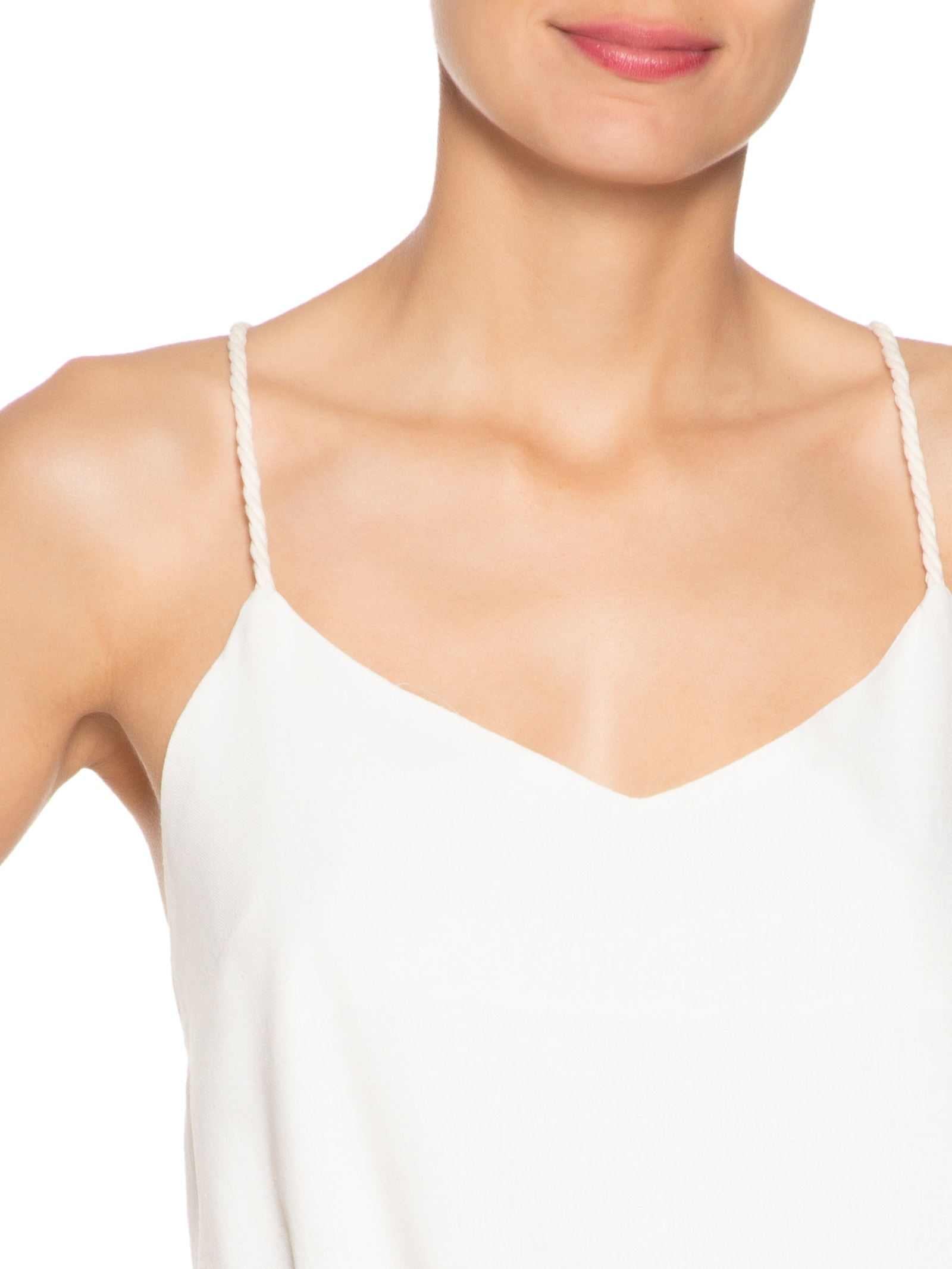 Vestido Midi Off White Basiq