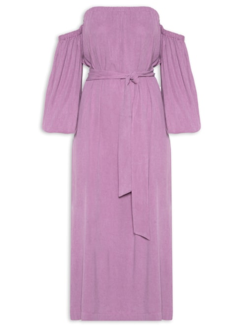 Vestido Midi Ombro A Ombro – Roxo