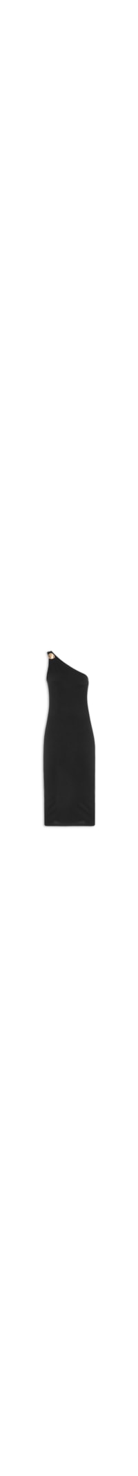 Vestido Midi Ombro Único - Preto