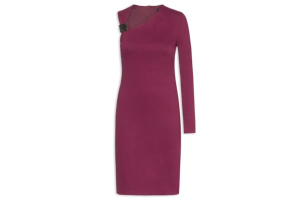 Vestido Midi Ombro Único - Vermelho