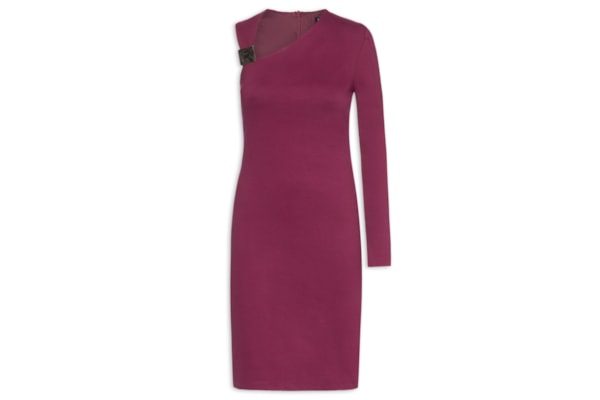 Vestido Midi Ombro Único - Vermelho