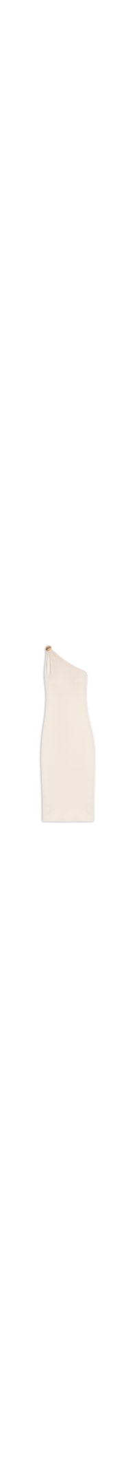 Vestido Midi Ombro Único – Bege
