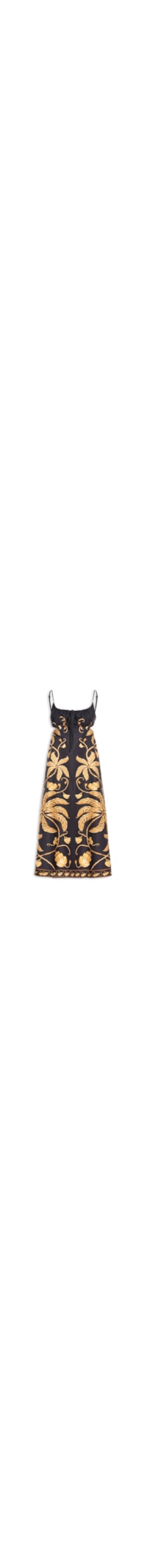 Vestido Midi Ourinho Tropical - Preto