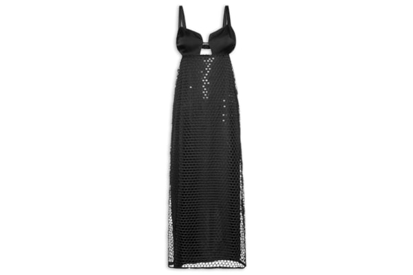 Vestido Midi Paetê - Preto