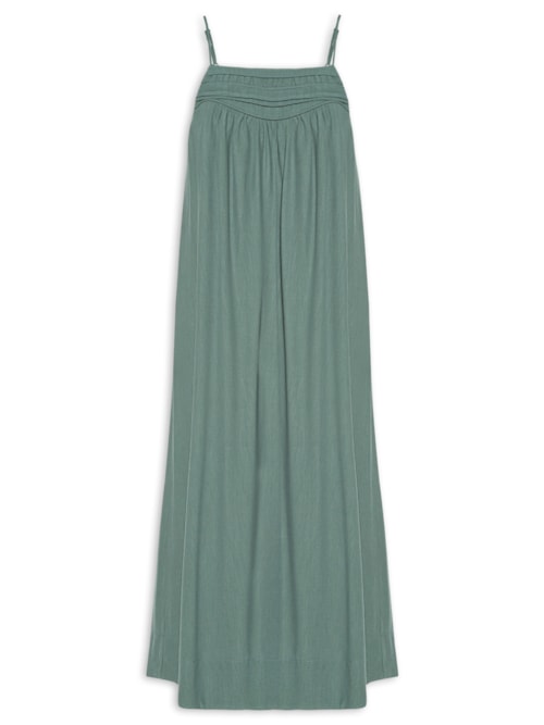 Vestido Midi Pala Pregas – Verde