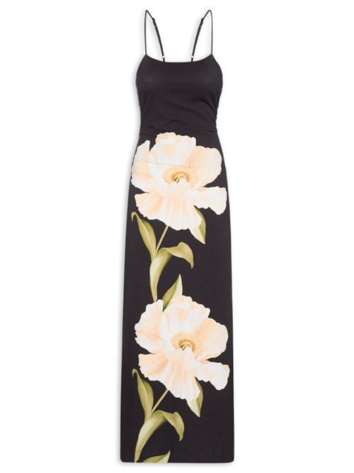 Vestido Midi Papoula - Preto