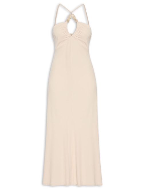 Vestido Midi Pérola – Bege