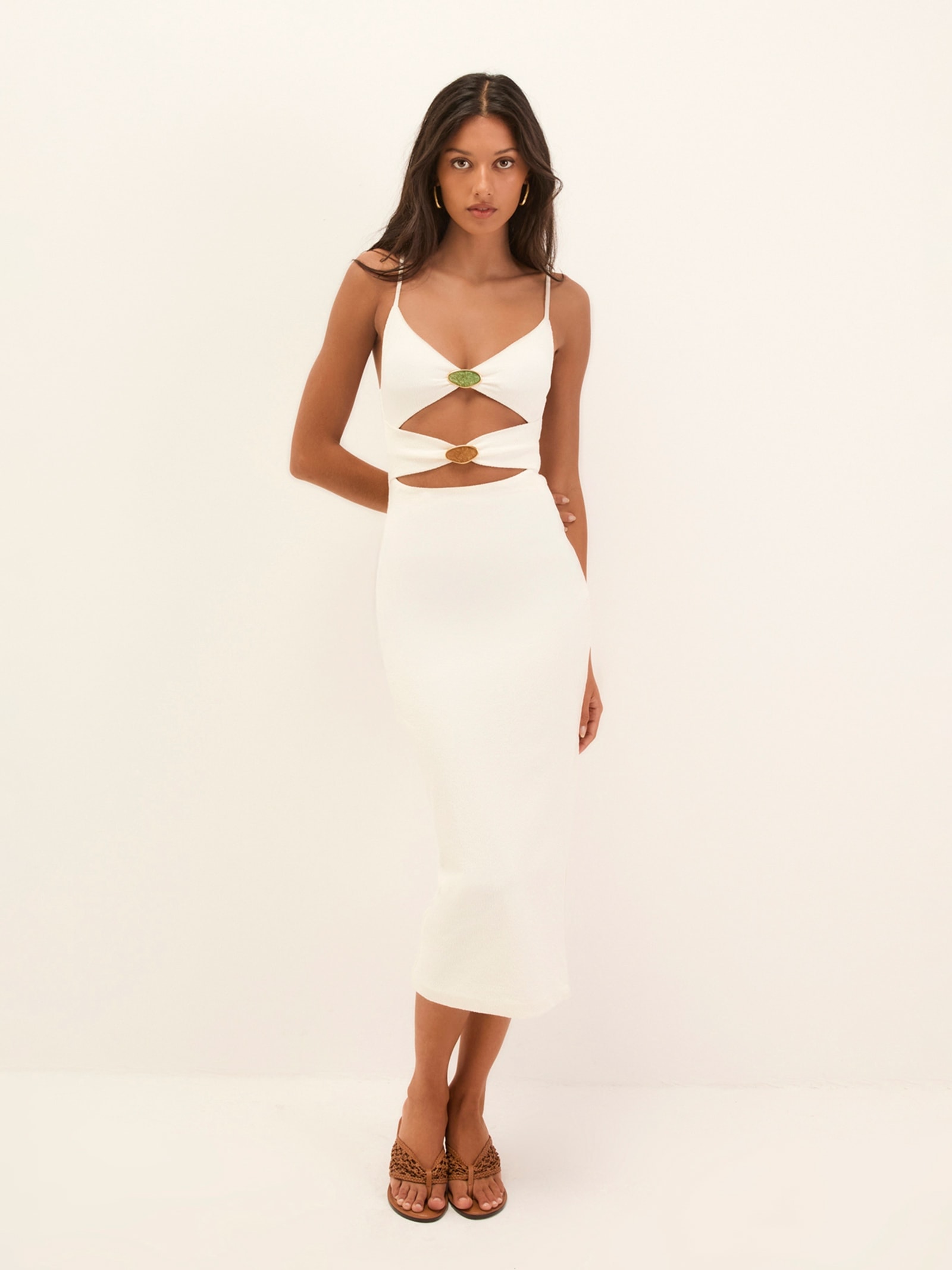 Vestido Midi Petra Det Branco Vix