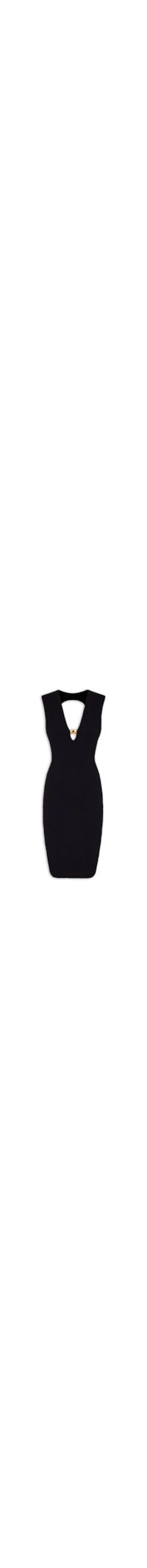 Vestido Midi Pina Detalhe - Preto