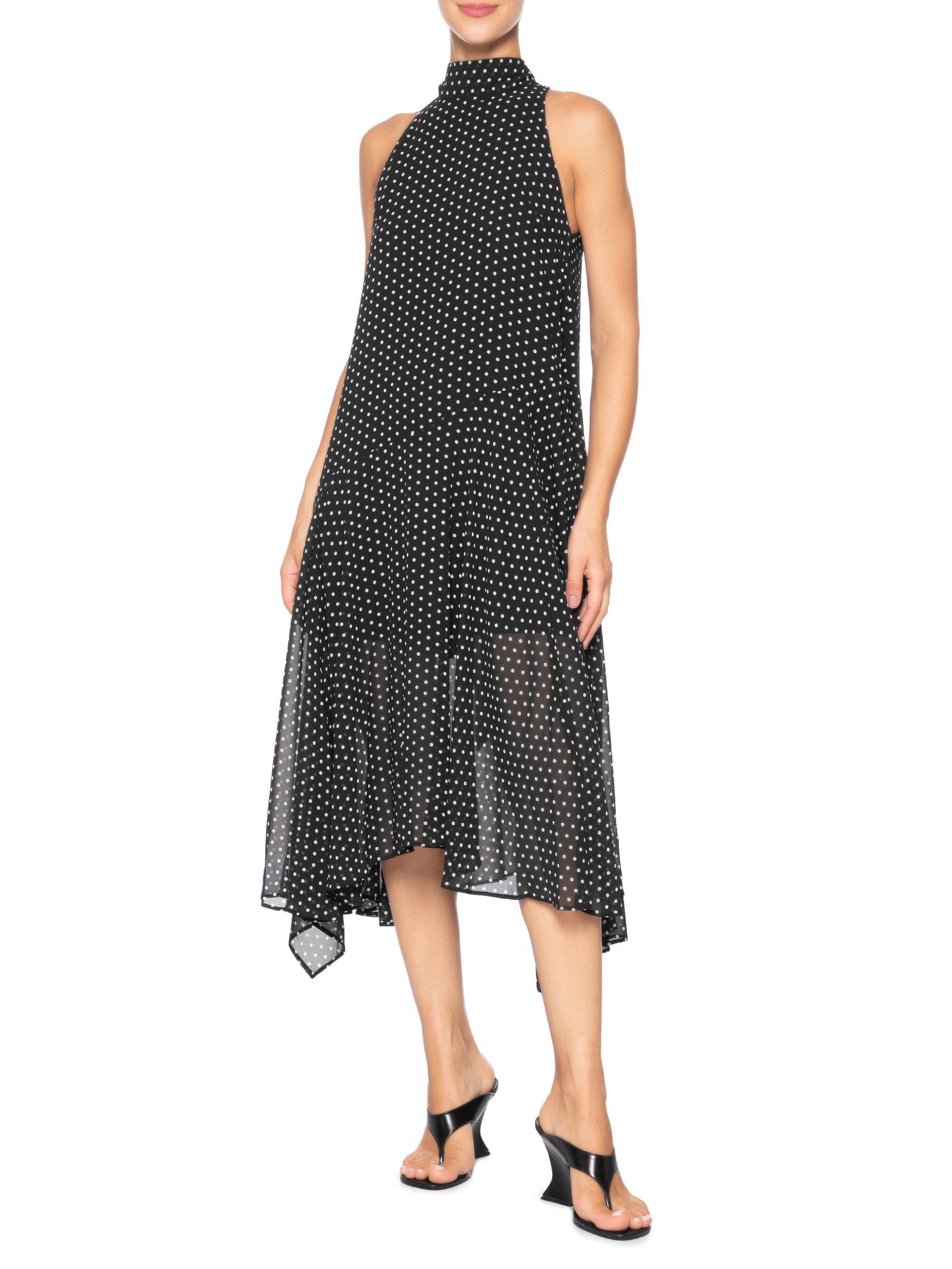 Vestido Midi Poá Preto Market 33