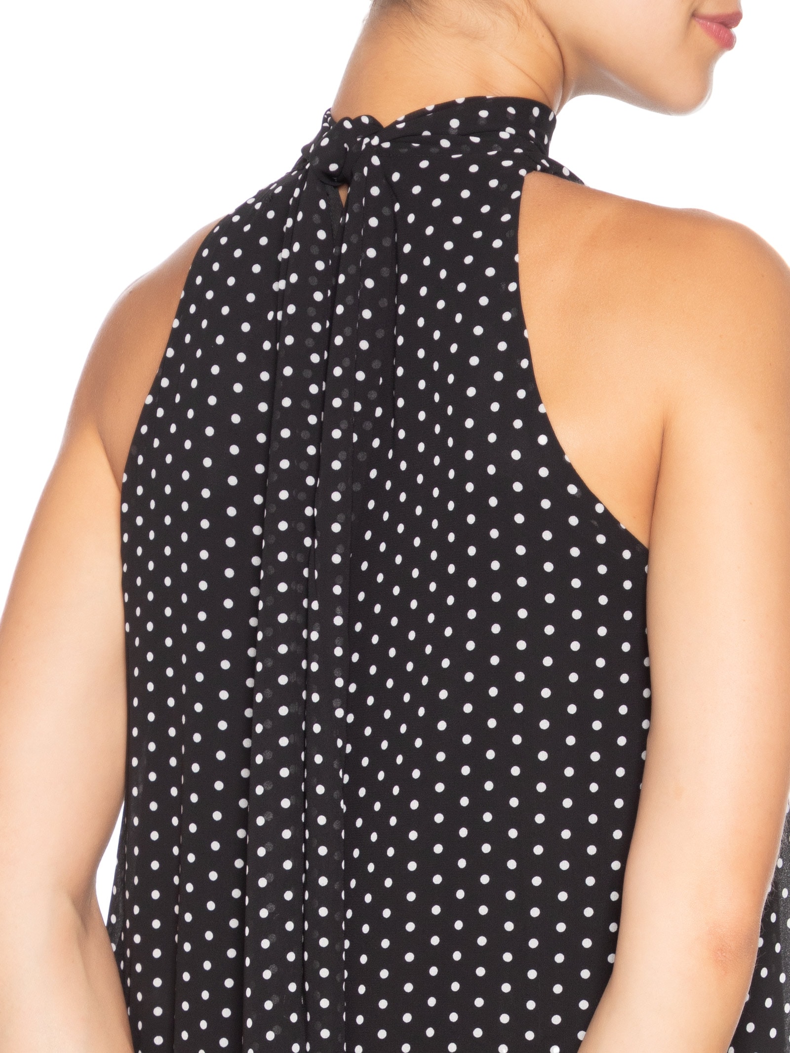 Vestido Midi Poá Preto Market 33