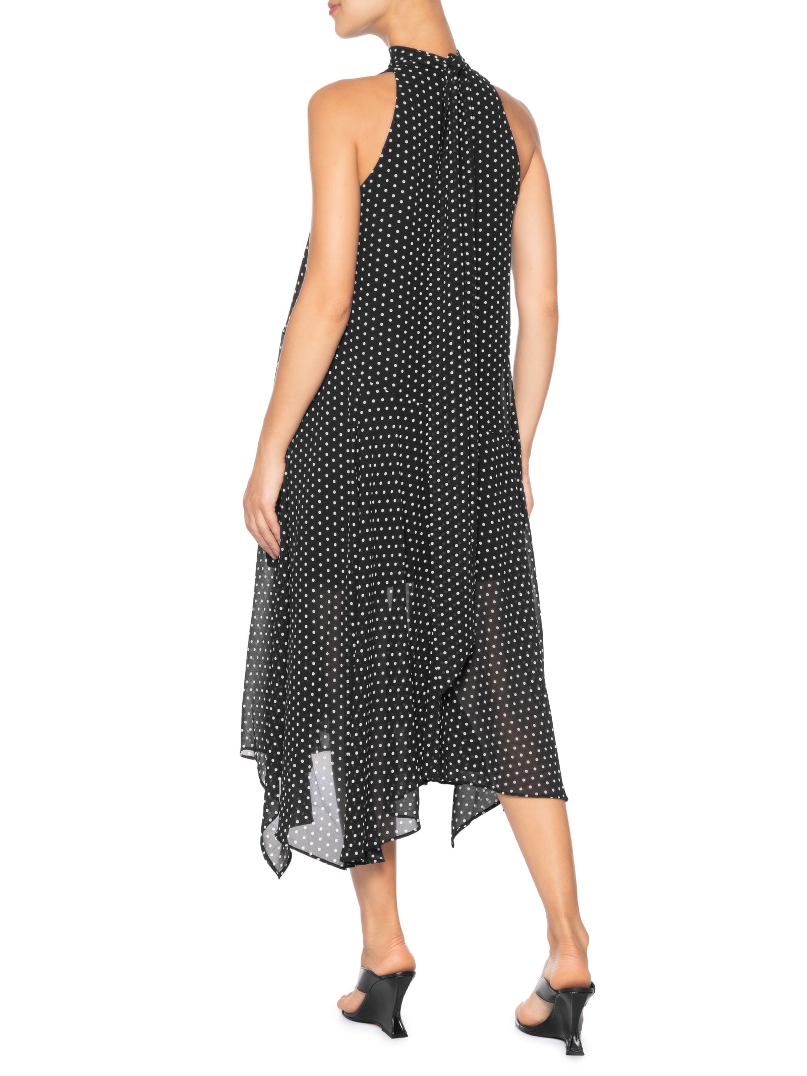 Vestido Midi Poá Preto Market 33