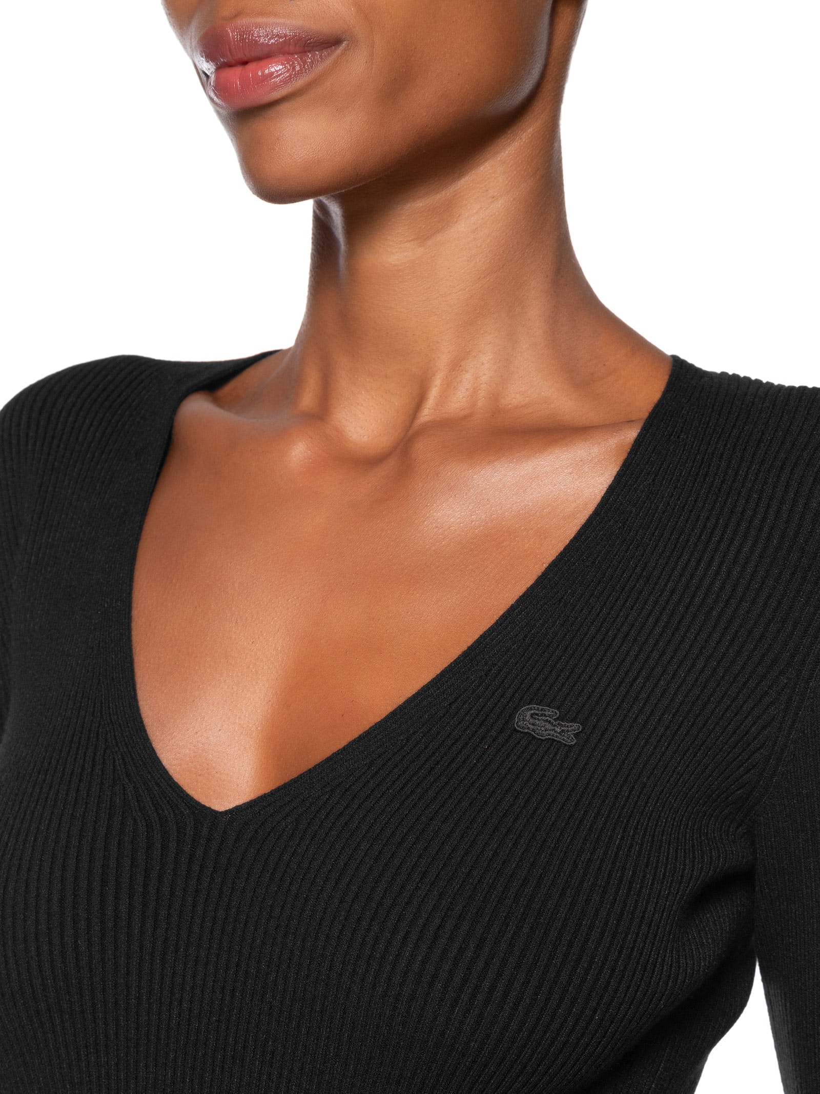 Vestido Midi Preto Lacoste