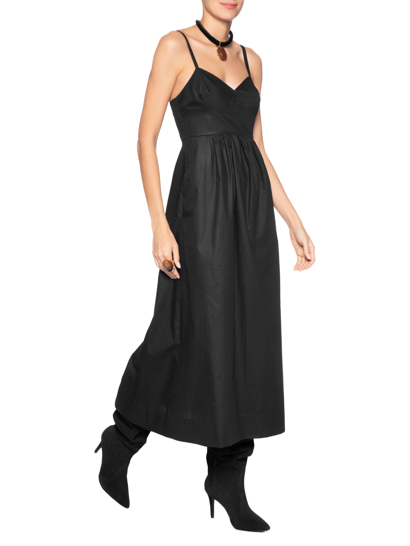 Vestido Midi Preto Animale