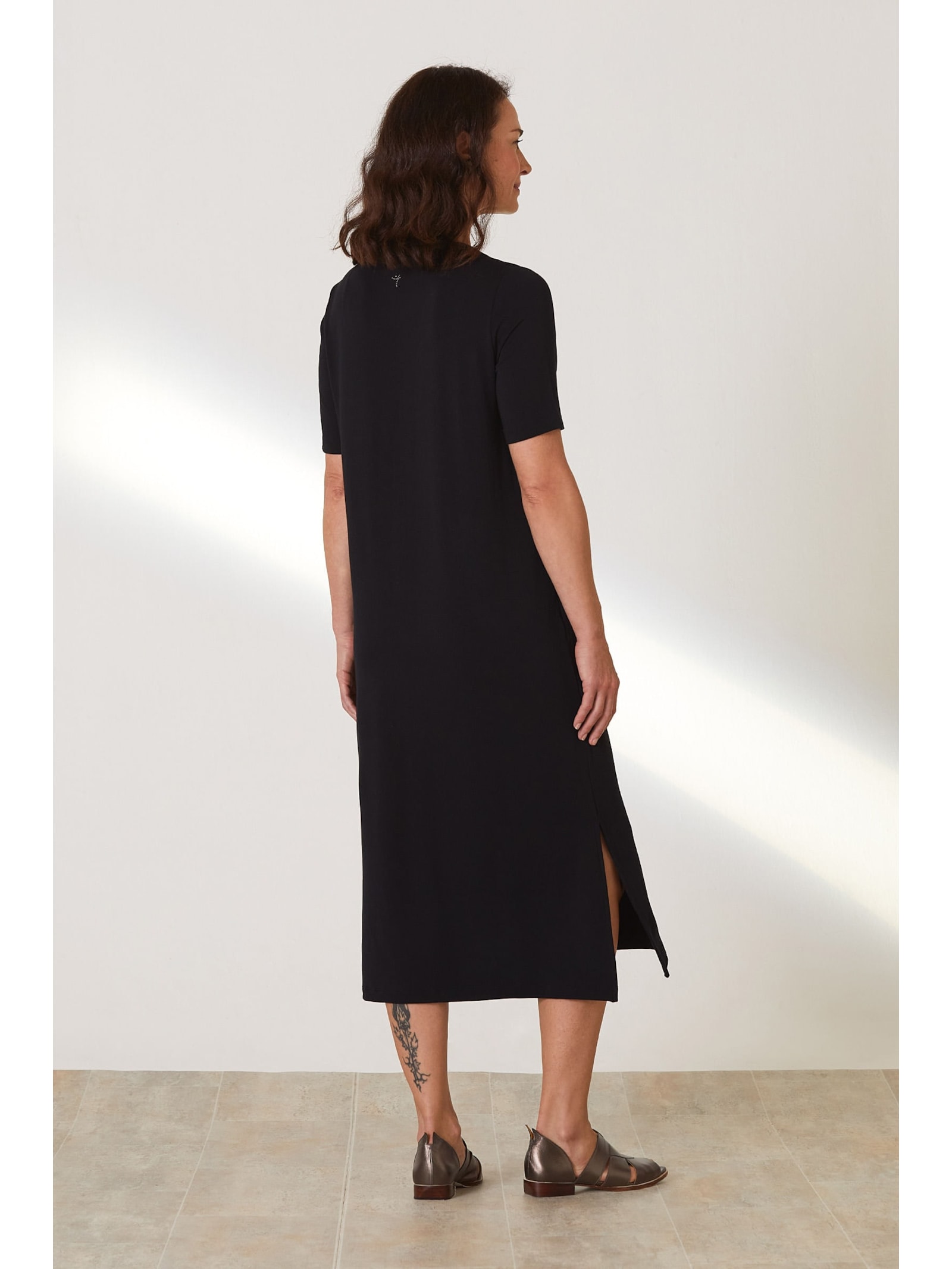 Vestido Midi Preto Bambu New Isis Yogini