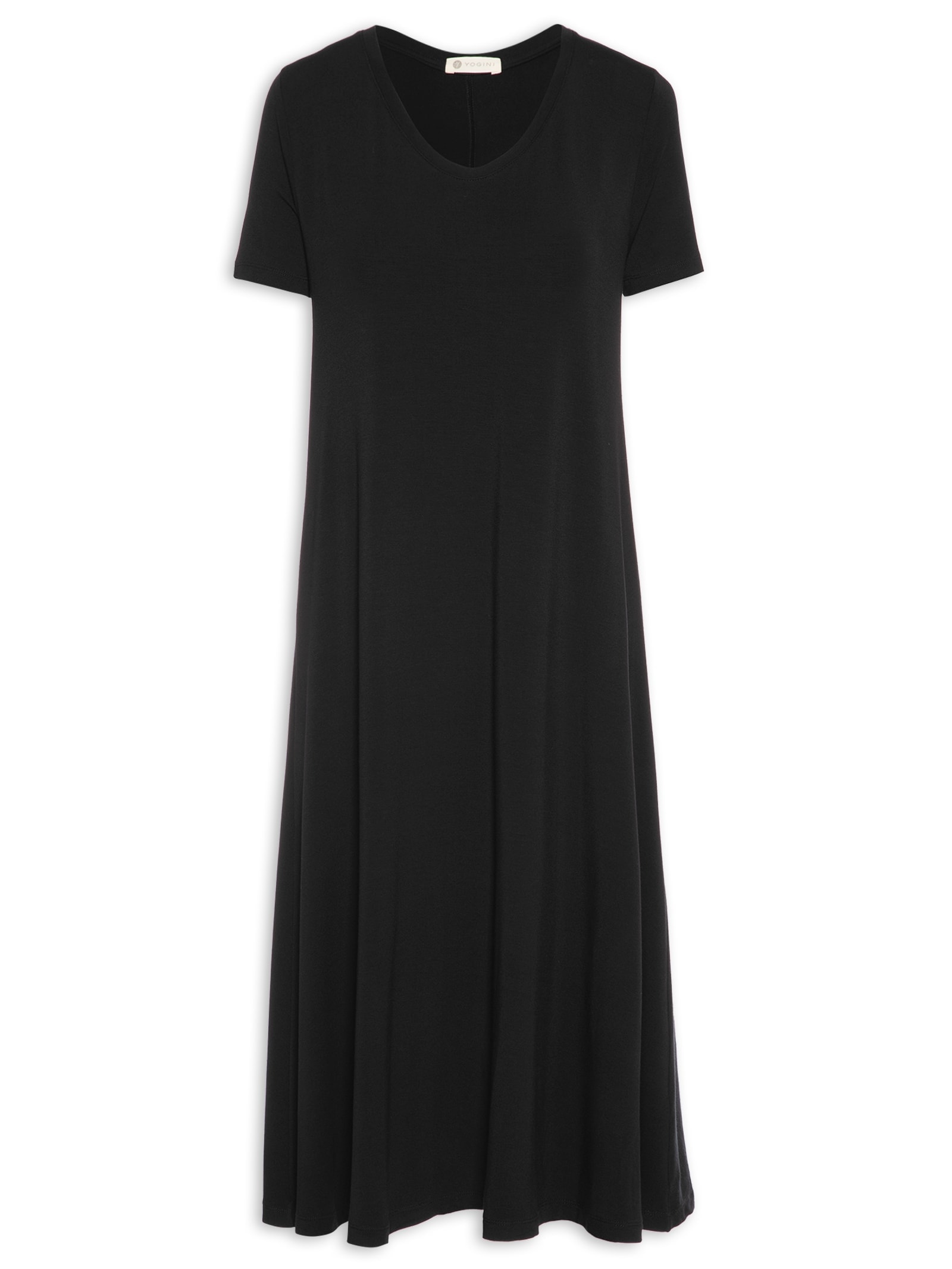 Vestido Midi Preto Bambu New Isis Yogini