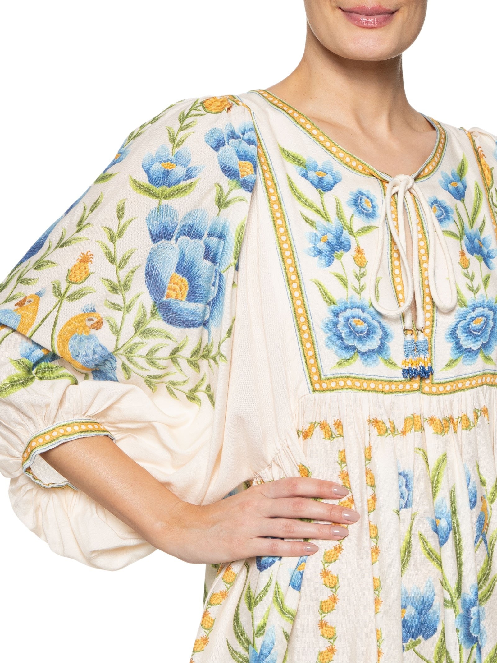 Vestido Midi Puglia Bege Farm
