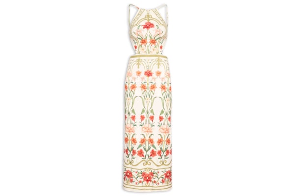 Vestido Midi Recanto De Flor - Laranja