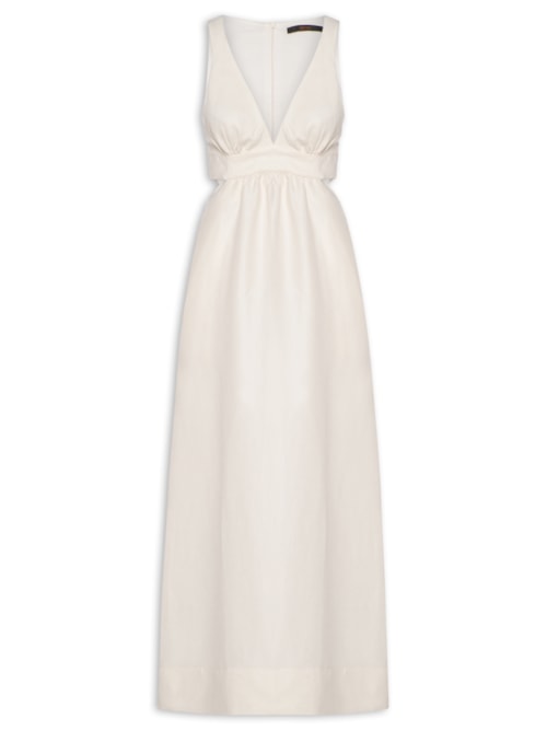 Vestido Midi Recortes – Branco