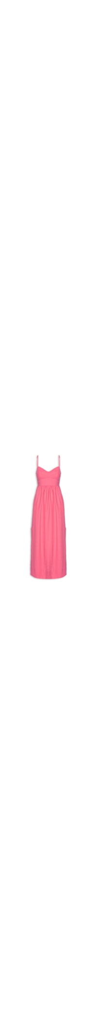 Vestido Midi Recortes Busto - Rosa