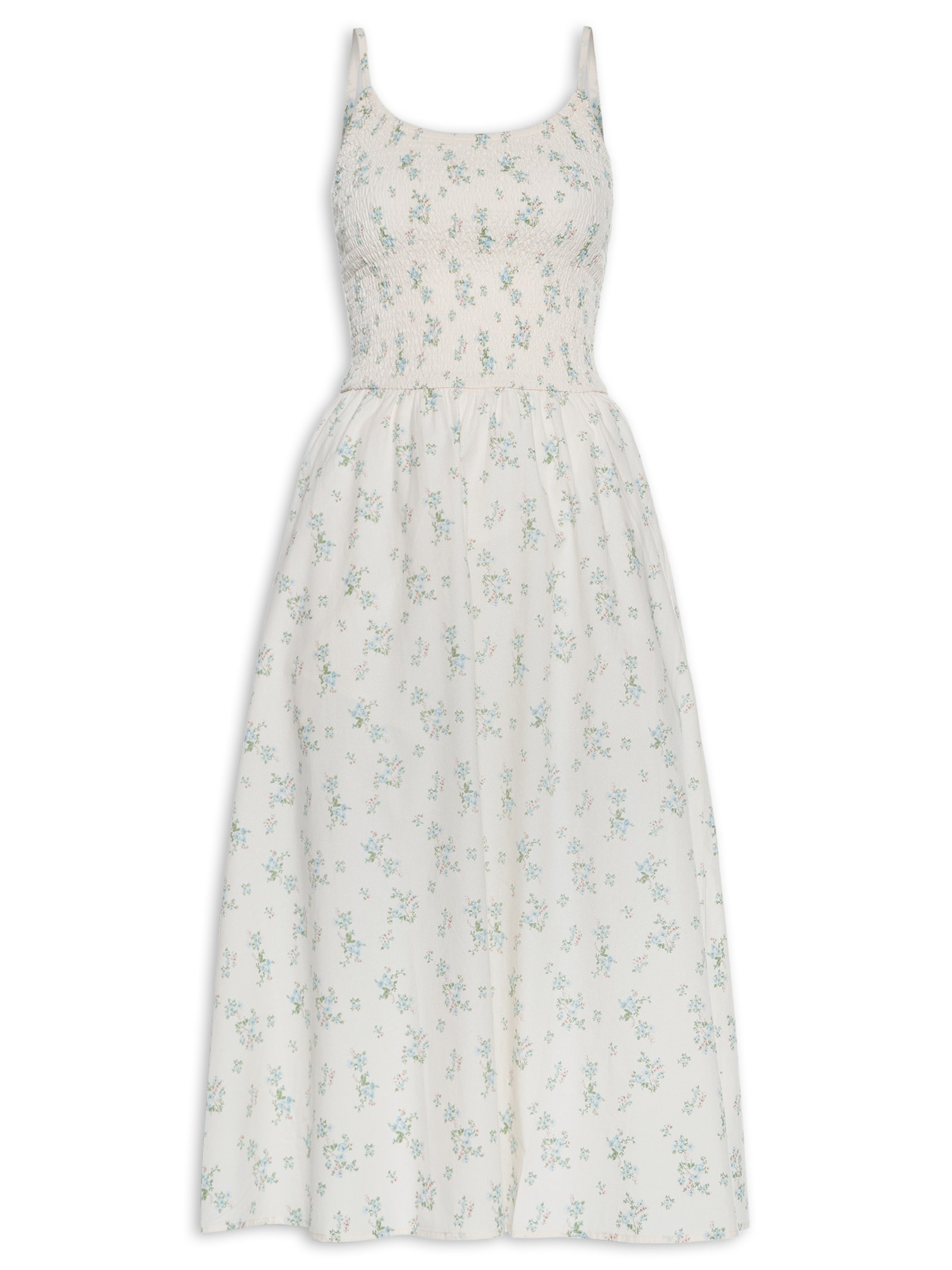Vestido Midi Remy Shirred Bodice Midi Dr Branco Cotton On