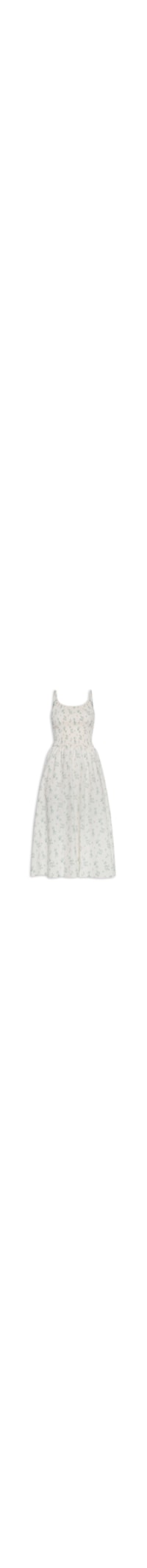 Vestido Midi Remy Shirred Bodice Midi Dr - Branco