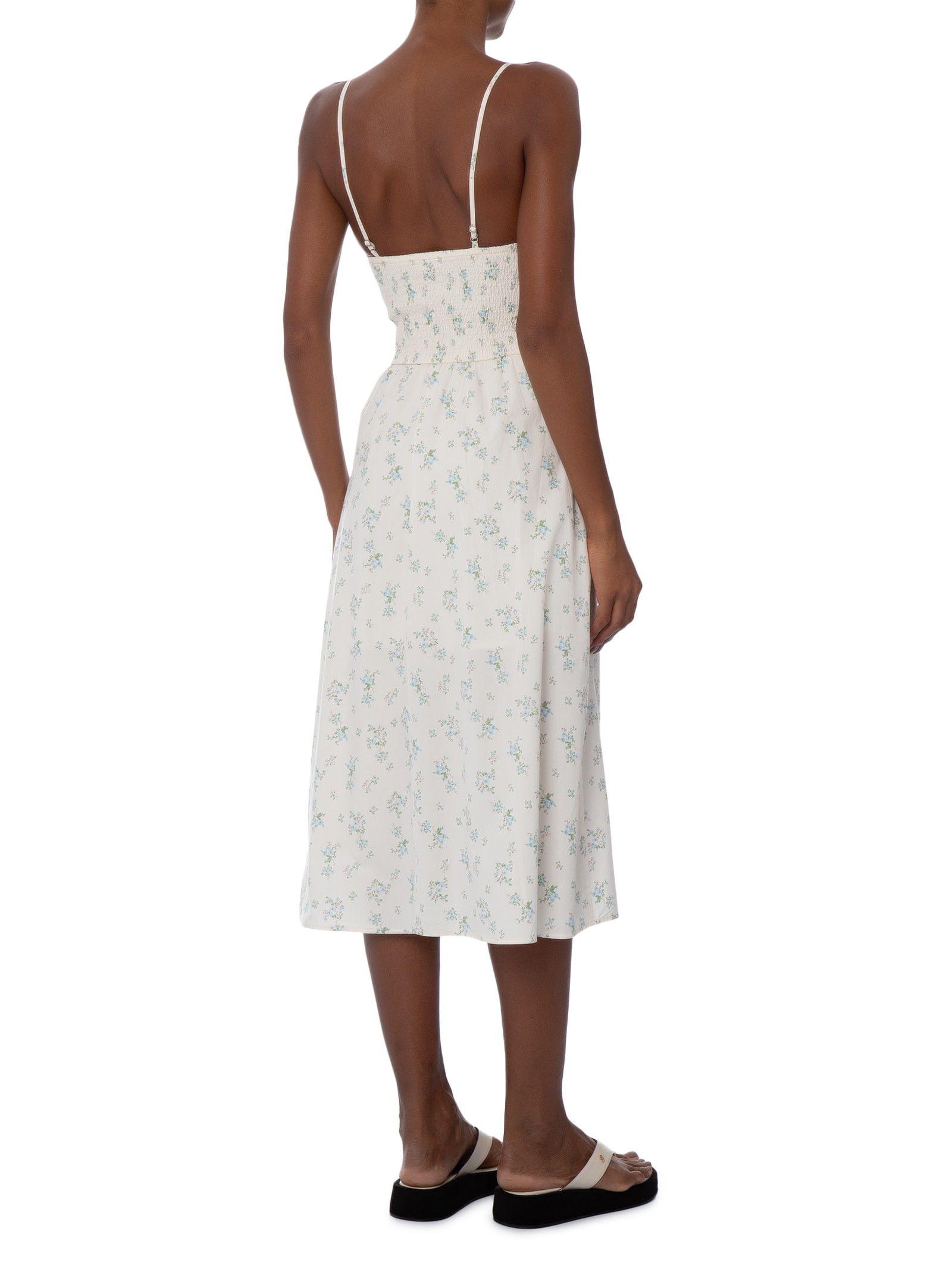 Vestido Midi Remy Shirred Bodice Midi Dr Branco Cotton On